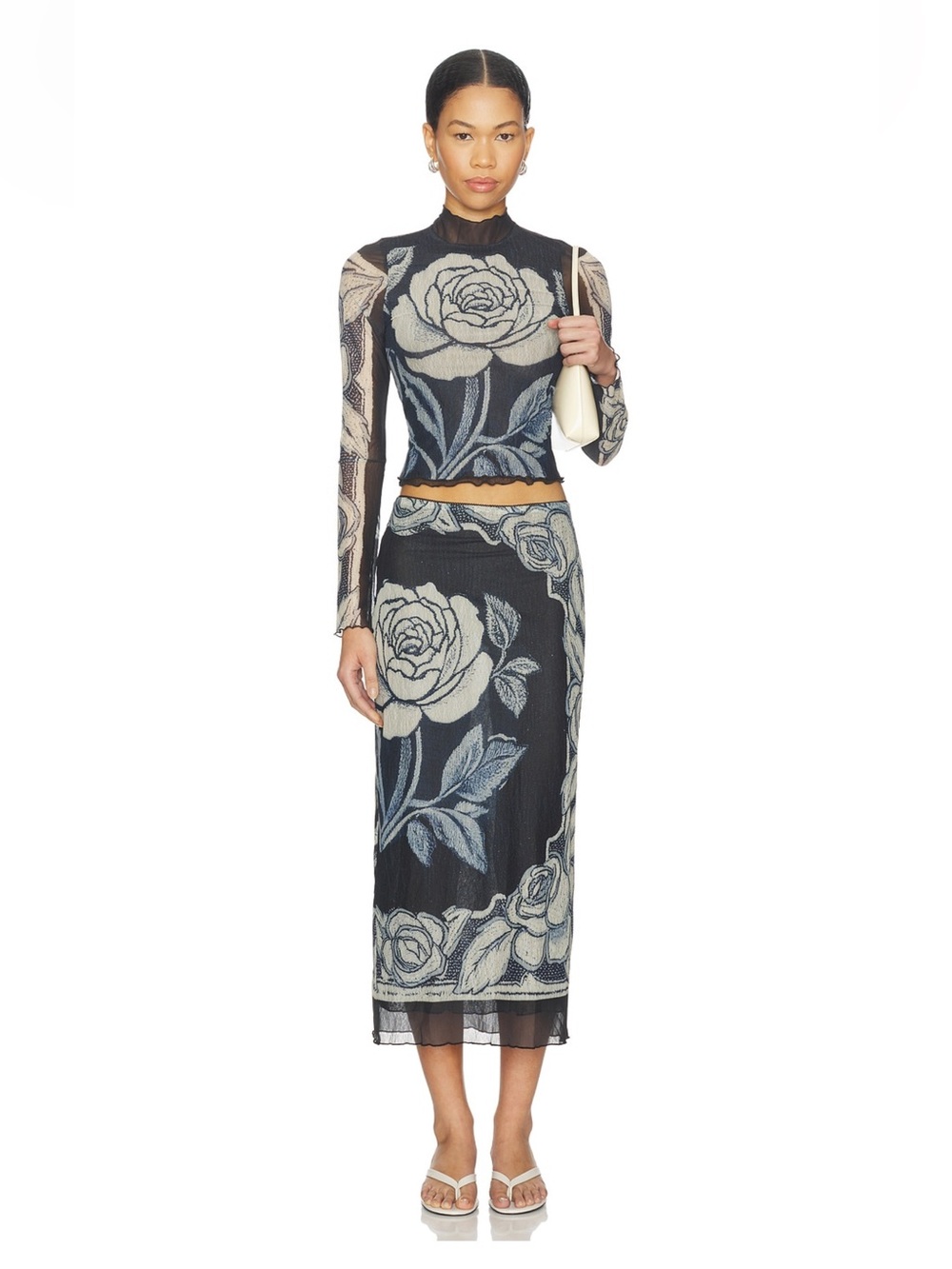 Free People The Shadow Printed Midi Skirt Set